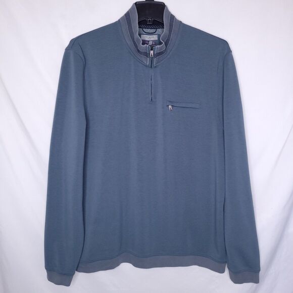 Ted Baker Sweater Mens 7 3XL 1/4 Zip Pullover Teds Tall Fit Leevitt - Picture 1 of 11